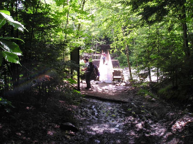 PemiBridgeHike (29).JPG - Another bridge on our journey. When we crossed this bridge by the Franconia Falls the sun decided to come out again.